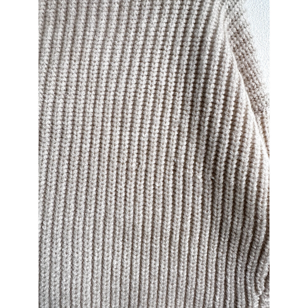 STEVE MADDEN Rowan Quarter Zip Pullover XS Ribbed Sulphur Springs Ivory - Picture 8 of 15